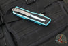 Microtech Scarab II- Double Edge- Turquoise Handle- Apocalyptic Full Serrated Edge Blade 1280-12 APTQ