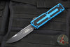 Microtech Scarab II- Single Edge- Blue Handle- Black Plain Edge Blade 1278-1 BL