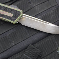 Microtech Scarab II 2024- Single Edge- Outbreak Finished Handle- Outbreak Black Plain Edge Blade 1278-1 OBS