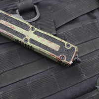 Microtech Scarab II 2024- Single Edge- Outbreak Finished Handle- Outbreak Black Plain Edge Blade 1278-1 OBS