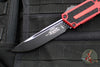 Microtech Scarab II- Single Edge- Red Handle- Black Plain Edge Blade 1278-1 RD