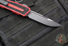 Microtech Scarab II- Single Edge- Red Handle- Black Plain Edge Blade 1278-1 RD