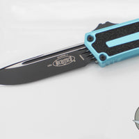 Microtech Scarab II- Single Edge- Turquoise Handle- Black Plain Edge Blade 1278-1 TQ