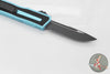 Microtech Scarab II- Single Edge- Turquoise Handle- Black Plain Edge Blade 1278-1 TQ