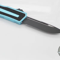 Microtech Scarab II- Single Edge- Turquoise Handle- Black Plain Edge Blade 1278-1 TQ