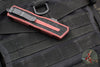 Microtech Scarab II- Gen III- Single Edge- Weathered Crimson Handle- Weathered Crimson Black Plain Edge Blade 1278-1 WCN