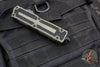 Microtech Scarab II- Gen III- Single Edge- Weathered Grenade Green Handle- Weathered Grenade Green Black Plain Edge Blade 1278-1 WGG