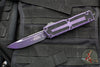 Microtech Scarab II- Gen III- Single Edge- Weathered Purple Handle- Weathered Purple Black Plain Edge Blade 1278-1 WPU