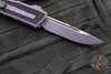 Microtech Scarab II- Gen III- Single Edge- Weathered Purple Handle- Weathered Purple Black Plain Edge Blade 1278-1 WPU