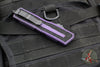 Microtech Scarab II- Gen III- Single Edge- Weathered Purple Handle- Weathered Purple Black Plain Edge Blade 1278-1 WPU