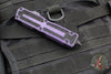 Microtech Scarab II- Gen III- Single Edge- Weathered Purple Handle- Weathered Purple Black Plain Edge Blade 1278-1 WPU