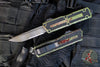 Microtech Scarab II- Single Edge- Outbreak Finished Handle- Outbreak Black Part Serrated Edge Blade 1278-2 OBS