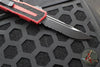 Microtech Scarab II- Single Edge- Red Handle- Black Part Serrated Edge Blade 1278-2 RD