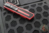 Microtech Scarab II- Single Edge- Red Handle- Black Part Serrated Edge Blade 1278-2 RD