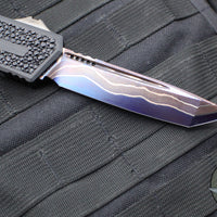 Microtech Scarab II 2024- Tanto Edge- Black Handle- Stingray Inlay- Baker Forge Coppermai Damascus Blade 1279-16 MS1