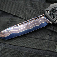 Microtech Scarab II 2024- Tanto Edge- Black Handle- Stingray Inlay- Blued Baker Forge Coppermai Damascus Blade 1279-16 MS1 v2