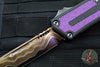 Microtech Scarab II 2024- Tanto Edge- Black Handle- Purple Stingray Inlay- Blued Baker Forge Coppermai Damascus Blade 1279-16 MS3 v1