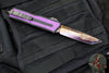 Microtech Scarab II 2024- Tanto Edge- Black Handle- Purple Stingray Inlay- Blued Baker Forge Coppermai Damascus Blade 1279-16 MS3 v1