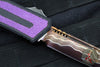 Microtech Scarab II 2024- Tanto Edge- Black Handle- Purple Stingray Inlay- Blued Baker Forge Coppermai Damascus Blade 1279-16 MS3 v1