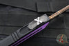 Microtech Scarab II 2024- Tanto Edge- Black Handle- Purple Stingray Inlay- Blued Baker Forge Coppermai Damascus Blade 1279-16 MS3 v1