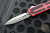 Microtech Scarab II- Gen III- Double Edge- Red Handle- Apocalyptic Plain Edge Blade 1280-10 APRD