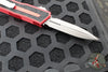 Microtech Scarab II- Gen III- Double Edge- Red Handle- Apocalyptic Plain Edge Blade 1280-10 APRD