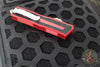 Microtech Scarab II- Gen III- Double Edge- Red Handle- Apocalyptic Plain Edge Blade 1280-10 APRD