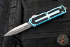 Microtech Scarab II- Gen III- Double Edge- Turquoise Handle- Apocalyptic Plain Edge Blade 1280-10 APTQ