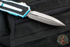 Microtech Scarab II- Gen III- Double Edge- Turquoise Handle- Apocalyptic Plain Edge Blade 1280-10 APTQ