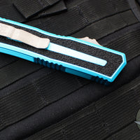 Microtech Scarab II- Gen III- Double Edge- Turquoise Handle- Apocalyptic Plain Edge Blade 1280-10 APTQ