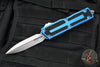 Microtech Scarab II 2024- Double Edge- Blue Handle- Stonewash Plain Edge Blade 1280-10 BL