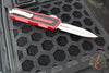 Microtech Scarab II- Gen III- Double Edge- Red Handle- Stonewash Plain Edge Blade 1280-10 RD