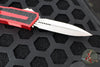 Microtech Scarab II- Gen III- Double Edge- Red Handle- Stonewash Plain Edge Blade 1280-10 RD