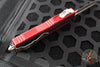 Microtech Scarab II- Gen III- Double Edge- Red Handle- Stonewash Plain Edge Blade 1280-10 RD