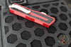 Microtech Scarab II- Gen III- Double Edge- Red Handle- Stonewash Plain Edge Blade 1280-10 RD