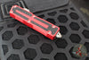 Microtech Scarab II- Gen III- Double Edge- Red Handle- Stonewash Plain Edge Blade 1280-10 RD