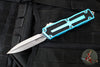 Microtech Scarab II- Gen III- Double Edge- Turquoise Handle- Stonewash Plain Edge Blade 1280-10 TQ