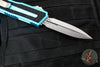 Microtech Scarab II- Gen III- Double Edge- Turquoise Handle- Stonewash Plain Edge Blade 1280-10 TQ