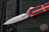 Microtech Scarab II 2025- Double Edge- Red Handle- Apocalyptic Part Serrated Edge Blade 1280-11 APRD