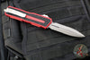 Microtech Scarab II 2025- Double Edge- Red Handle- Apocalyptic Part Serrated Edge Blade 1280-11 APRD