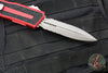 Microtech Scarab II 2025- Double Edge- Red Handle- Apocalyptic Part Serrated Edge Blade 1280-11 APRD