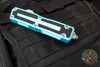 Microtech Scarab II- Double Edge- Turquoise Handle- Stonewash Part Serrated Edge Blade 1280-11 TQ