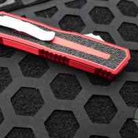 Microtech Scarab II 2024- Double Edge- Red Handle- Apocalyptic Full Serrated Edge Blade 1280-12 APRD