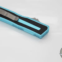 Microtech Scarab II- Double Edge- Turquoise Handle- Apocalyptic Full Serrated Edge Blade 1280-12 APTQ