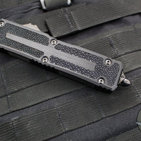 Microtech Scarab II 2024- Double Edge- Black Handle- Stingray Inlay- Baker Forge Coppermai Damascus Blade 1280-16 MS1