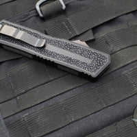 Microtech Scarab II 2024- Double Edge- Black Handle- Stingray Inlay- Baker Forge Coppermai Damascus Blade 1280-16 MS1 V2