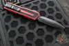 Microtech Scarab II- Gen III- Double Edge- Red Handle- Black Plain Edge Blade 1280-1 RD