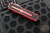 Microtech Scarab II- Gen III- Double Edge- Red Handle- Black Plain Edge Blade 1280-1 RD