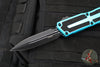 Microtech Scarab II- Gen III- Double Edge- Turquoise Handle- Black Plain Edge Blade 1280-1 TQ