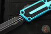 Microtech Scarab II- Gen III- Double Edge- Turquoise Handle- Black Plain Edge Blade 1280-1 TQ